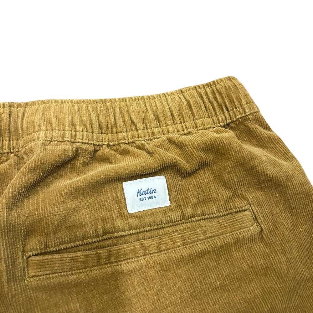 Katin Corduroy Pull On Shorts Tan Elastic Waist Drawstring Mens XL - Picture 5 of 5